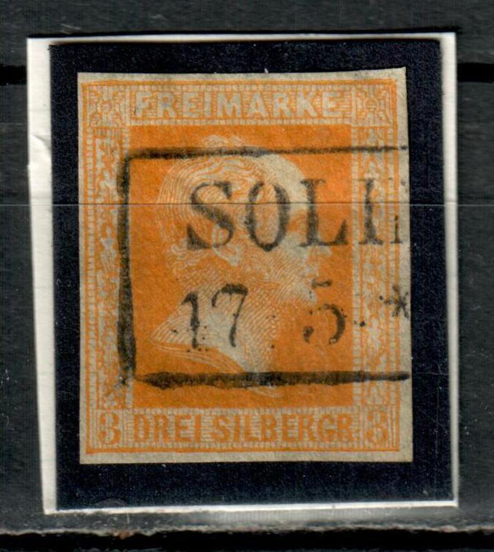 PRUSSIA 1857 Definitive 3sgr Yellow.  From the collection of H Pies-Lintz. - 76992 - FU image 0