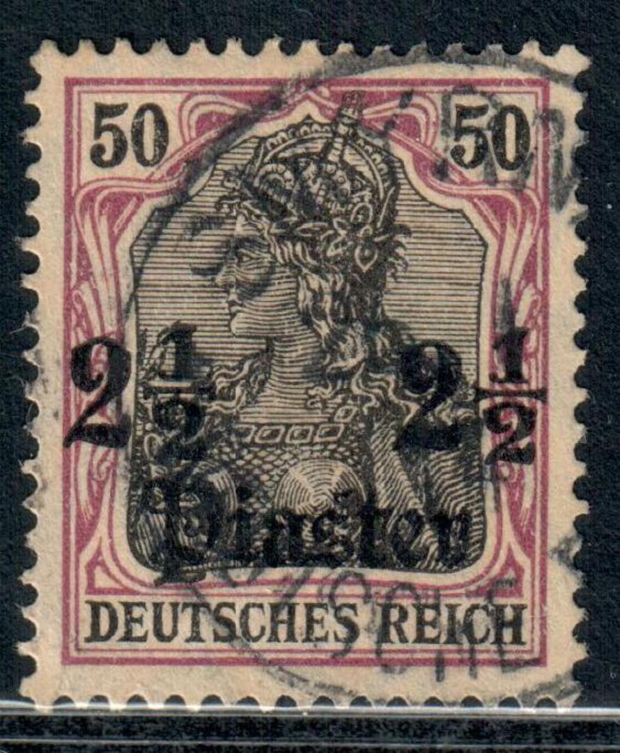 GERMAN POST OFFICES IN THE TURKISH EMPIRE 1905 Definitive 2/½pi on 50pf Black and Purple on Buff. - 9409 - Used image 0