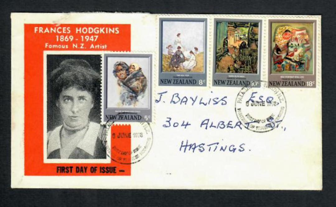 NEW ZEALAND 1973 Frances Hodgkins. Set of 4 on illustrated first day cover. - 31452 - FDC image 0