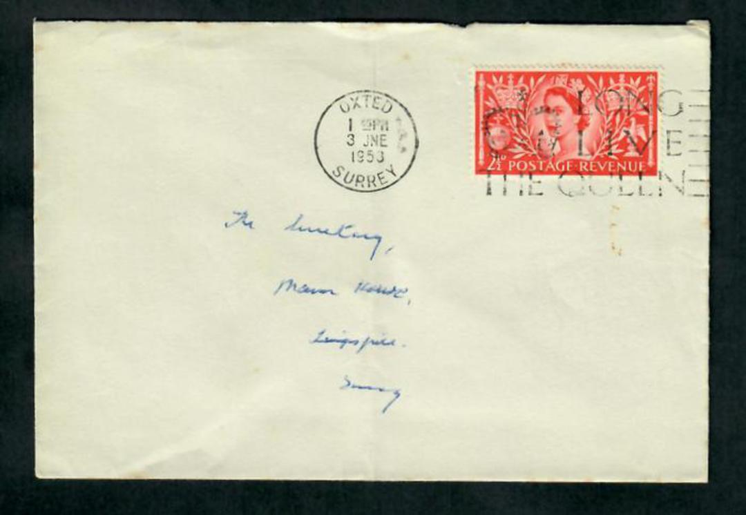 GREAT BRITAIN 1953 Letter with Coronation 2½d. - 31776 - PostalHist image 0