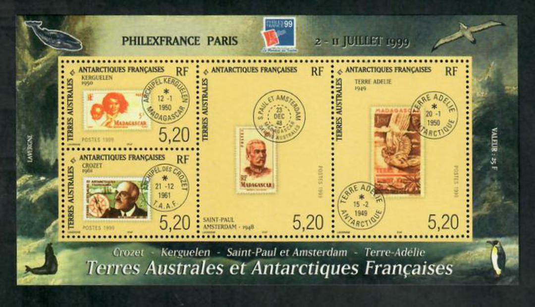 FRENCH SOUTHERN and ANTARCTIC TERRITORIES 1999 Philexfrance International Stamp Exhibition. Miniature sheet. - 51185 - UHM image 0