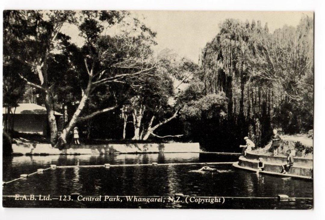 Postcard by E A Booker of Cenral Park Whangarei. - 44898 - Postcard image 0
