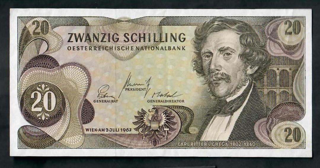 AUSTRIA 1967 20 schilling banknote. - 20619 - image 0