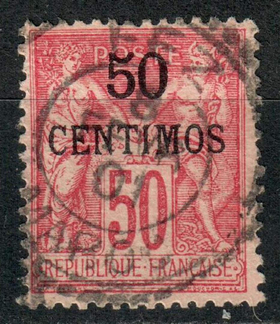 FRENCH Post Offices in MOROCCO 1891 Definitive 50c on 50c Carmine- Rose. Type b. Circular postmark FEZ MAROC 8/2/01. - 71217 - U image 0