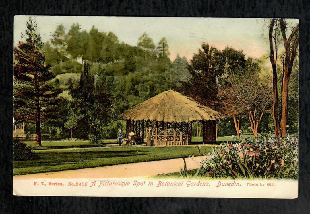 Early Undivided Coloured Postcard of the Botannical Gardens Dunedin. - 49120 - Postcard image 0