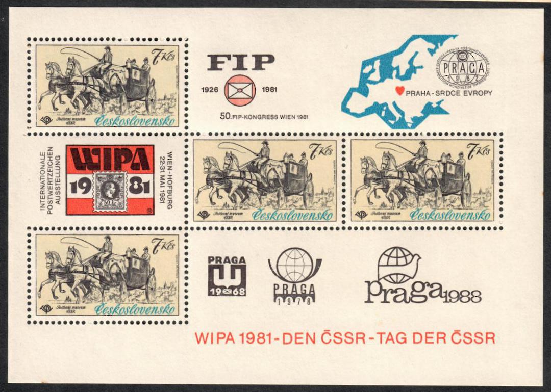 CZECHOSLOVAKIA 1981 WIPA '81 International Stamp Exhibition. Miniature sheet. - 14623 - UHM image 0