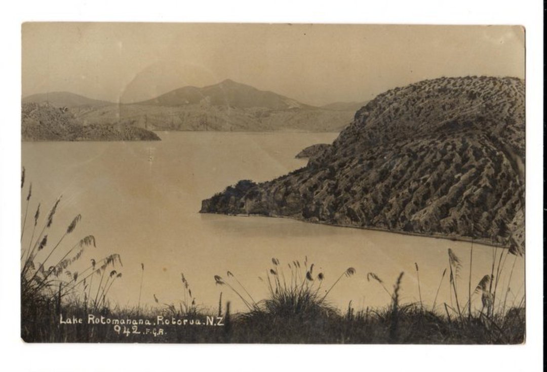 Real Photograph by Radcliffe of Lake Rotomahana Rotorua. - 246146 - Postcard image 0
