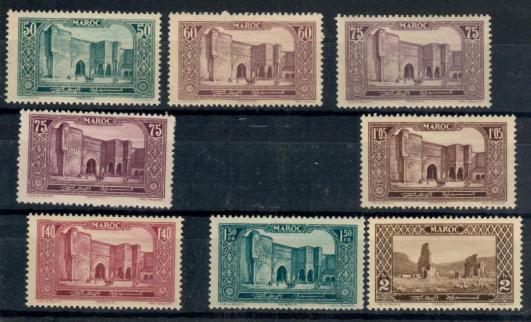 FRENCH MOROCCO 1923 Definitives. Set of 26 plus the colour variety (quite marked) of the 75c. - 21448 - UHM image 1