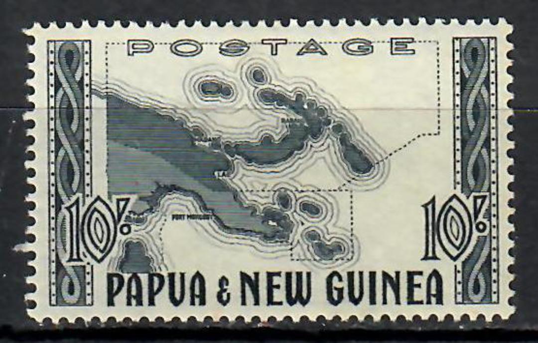 PAPUA NEW GUINEA 1952 Definitive 10/- Blue-Black. - 70840 - LHM image 0