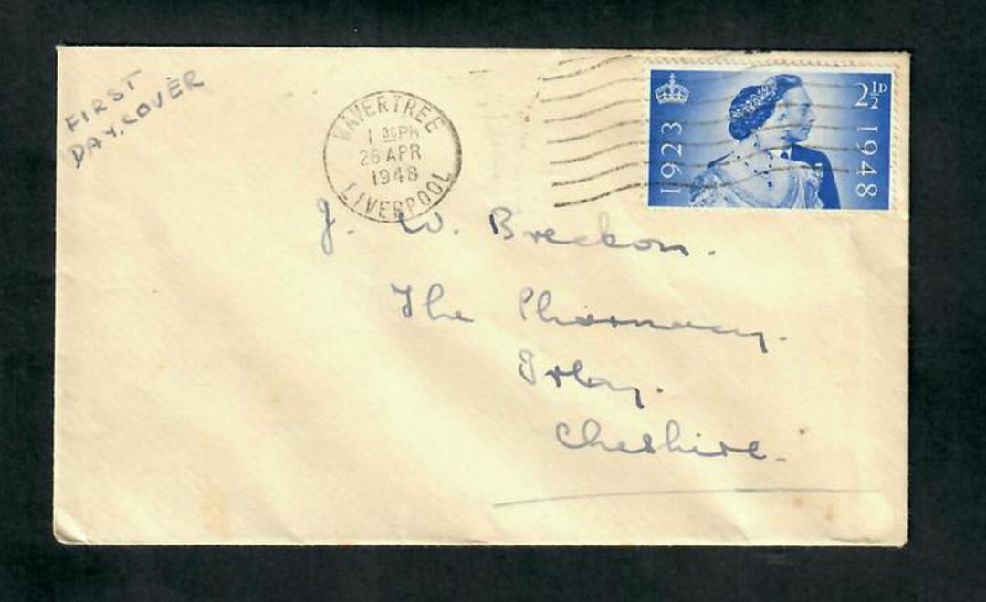 GREAT BRITAIN 1948 Royal Silver Wedding 2½d on first day cover. - 31715 - FDC image 0