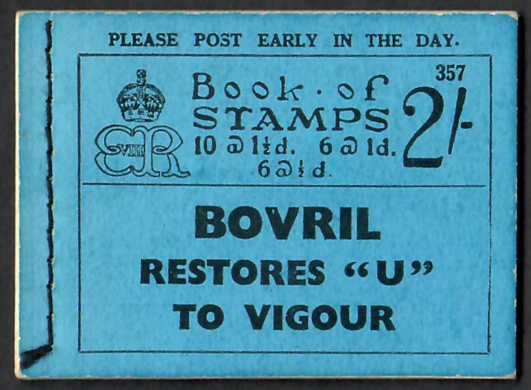GREAT BRITAIN 1935 Edward 8th Booklet 2/- Blue Cover. - 389996 - Booklet image 0