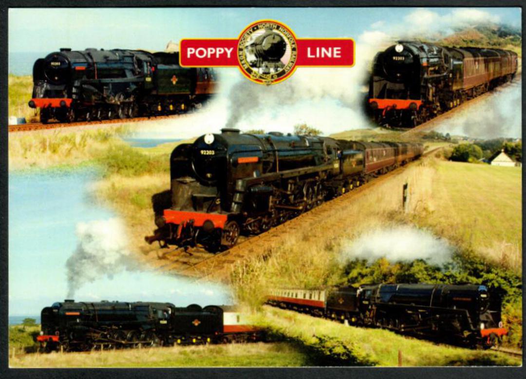 BRITISH RAIL Class 9F 92203 Modern Coloured Postcard. Montage of views. - 440630 - Postcard image 0