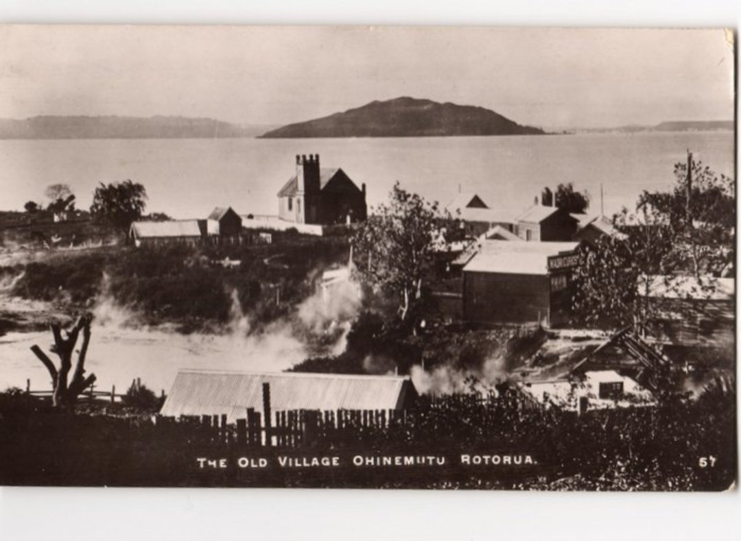 Postcard of the Old village Ohinemutu Rotorua. - 246105 - Postcard image 0