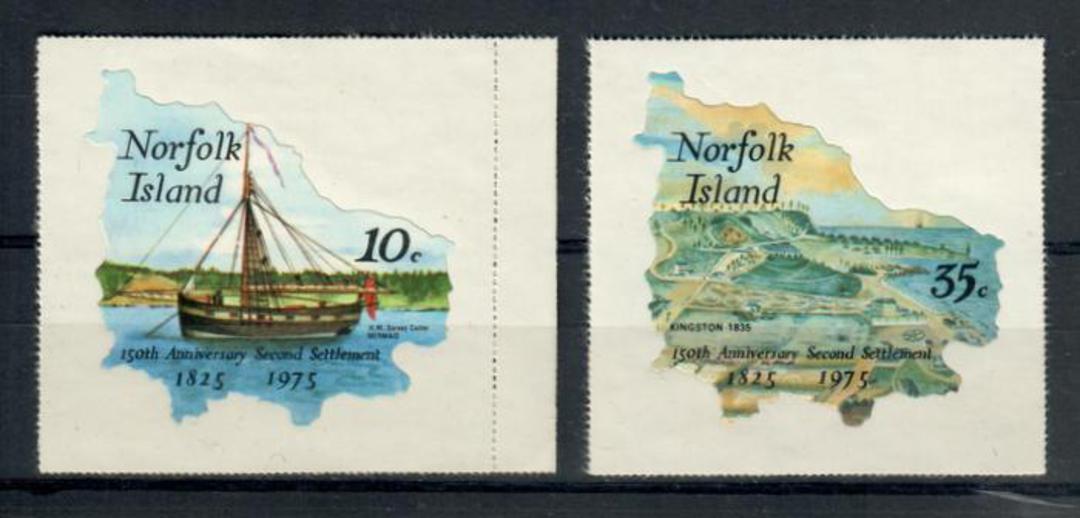NORFOLK ISLAND 1975 150th Anniversary of theSecond Settlement. Set of 2. - 20305 - UHM image 0