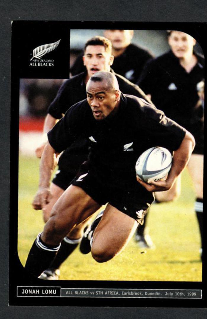 NEW ZEALAND 1999 Coloured postcard of Jonah Lomu All Blacks v South Africa 10/7/99. - 444390 - Postcard image 0