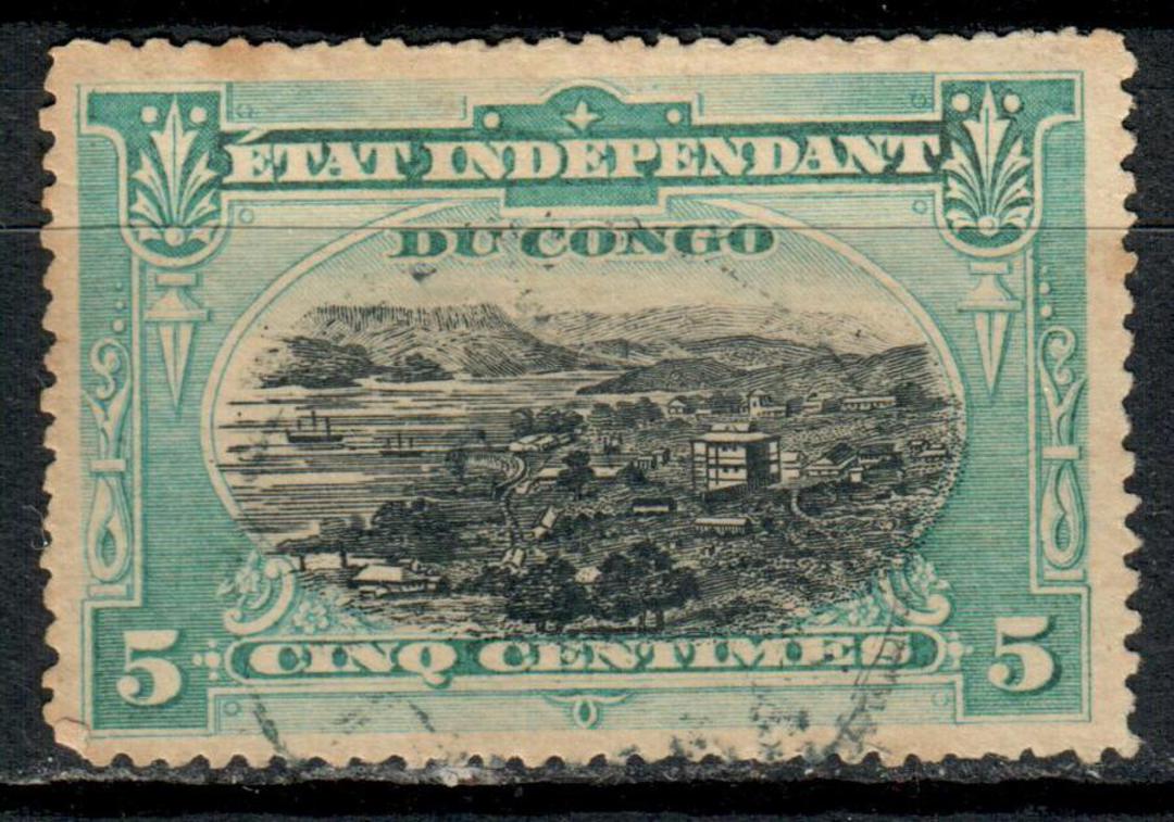 BELGIAN CONGO 1894 Definitive 5c Black and Turquoise-Blue. - 7379 - FU image 0