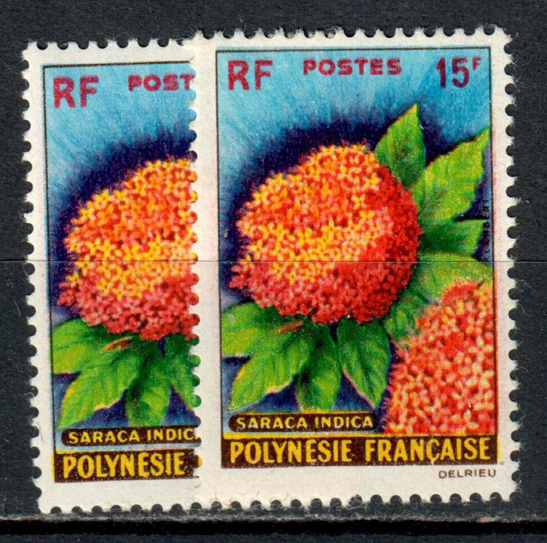 FRENCH POLYNESIA 1962 Definitives Flowers. Set of 2. - 75335 - LHM image 0