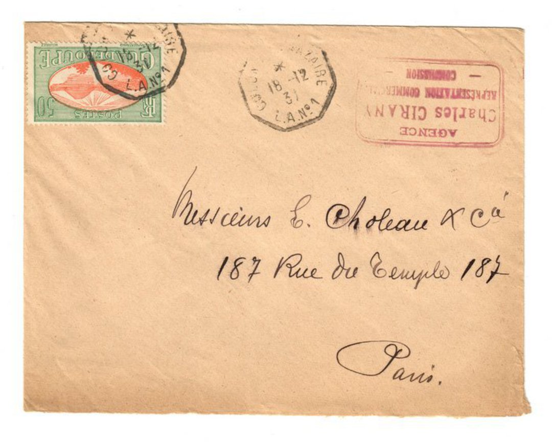 GUADELOUPE 1912 Letter to Paris. - 37601 - PostalHist image 0