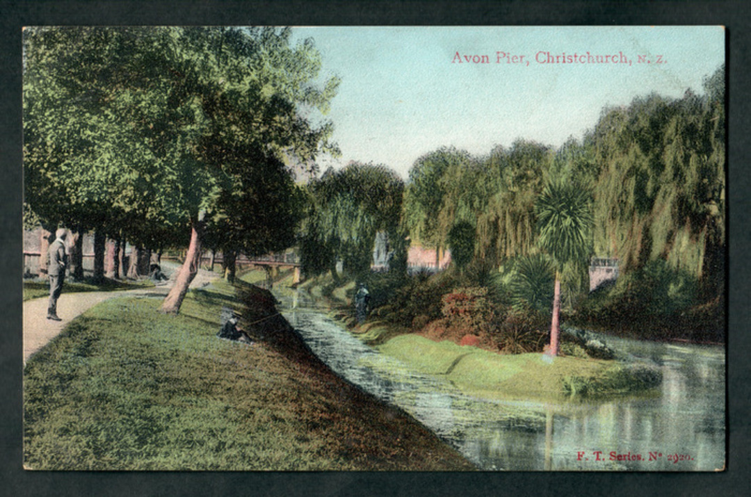 Coloured Postcard of Avon River Christchurch. - 48399 - Postcard image 0