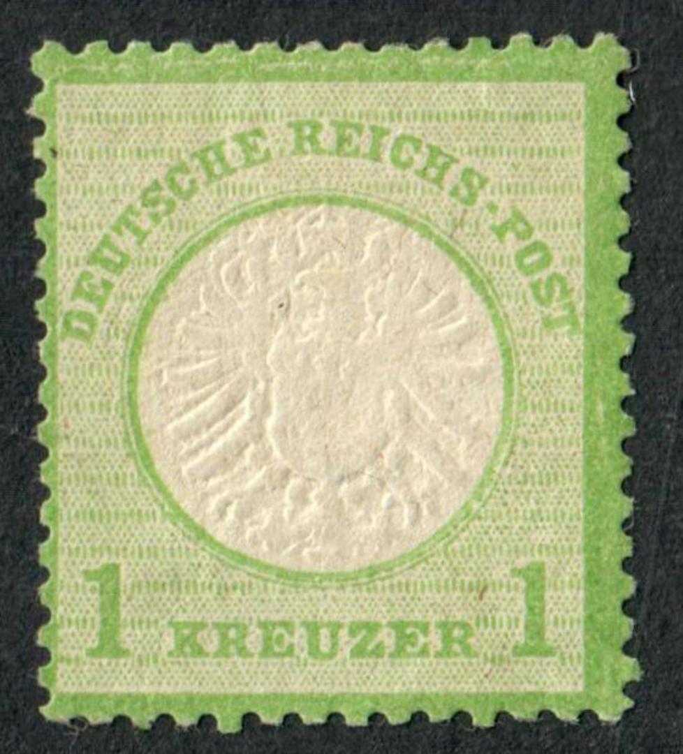 GERMANY 1872 Gulden Currency Large Shield Definitive 1/2 kr Yellow-Green. Fine copy with large amount of original gum. - 76060 - image 0