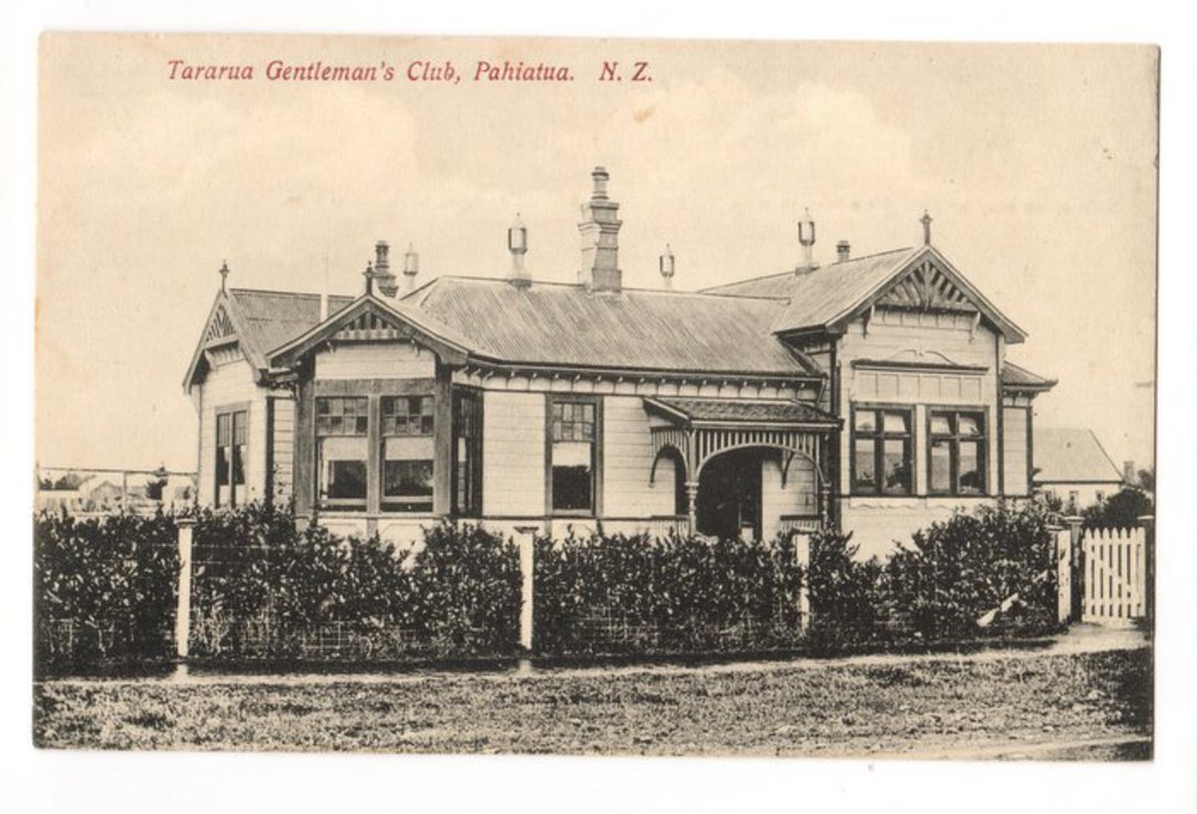 Postcard by Adamson of Tararua Gentleman's Club Pahiatua. - 69828 - Postcard image 0