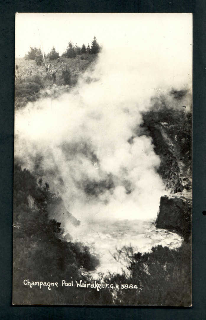 Real Photograph by Radcliffe of Champagne Pool Wairakei. - 46701 - Postcard image 0