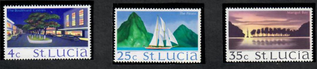 ST LUCIA 1970 Definitives. Watermark Crown to the right of CA. Set of 3. - 22488 - UHM image 0