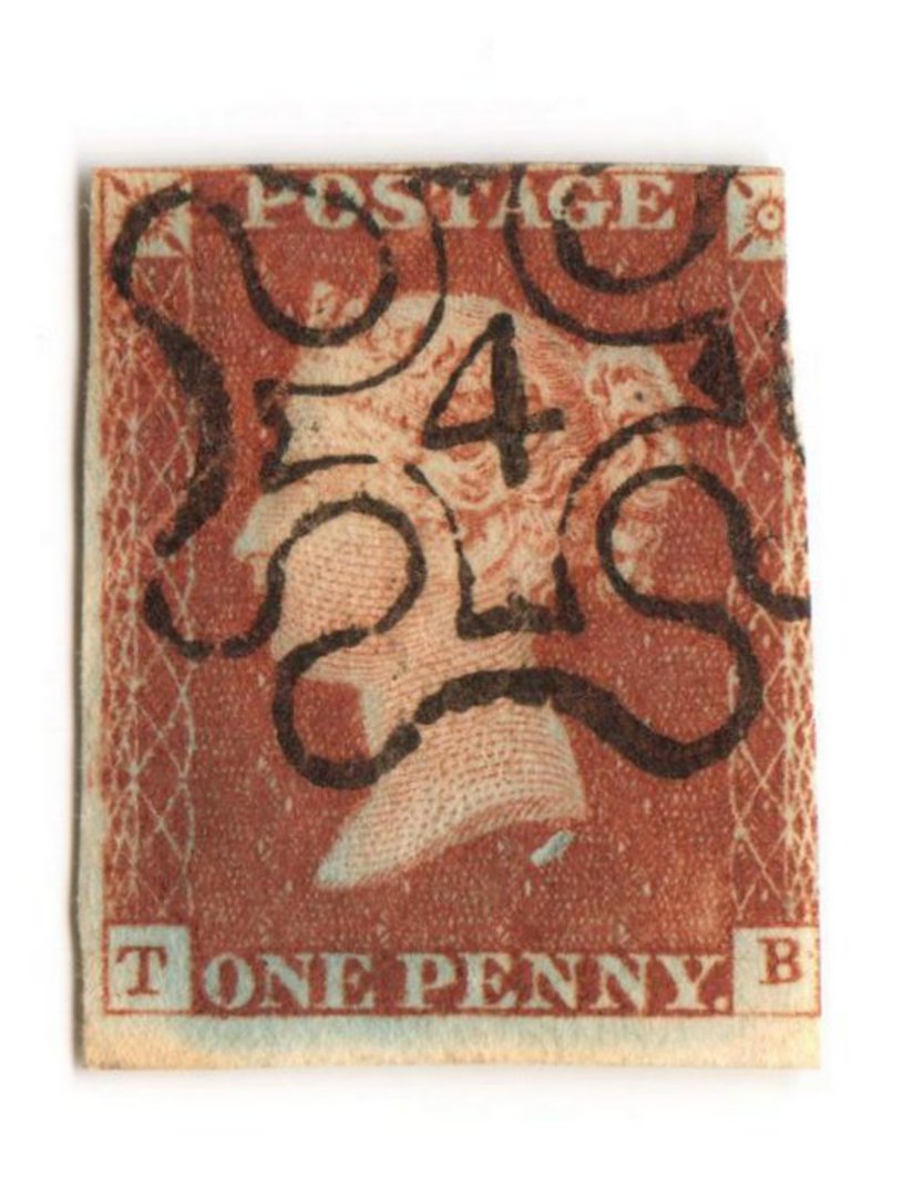 GREAT BRITAIN 1841 1d Red Maltese Obliterator. Number 4. - 70229 - FU image 0