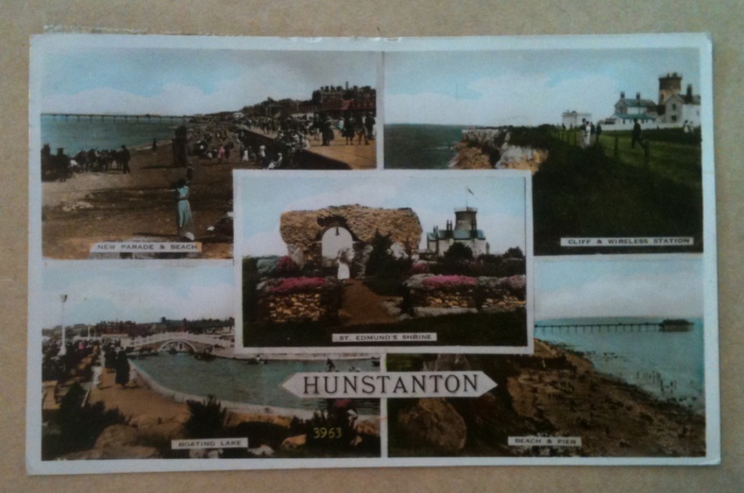 Coloured postcard. Montage of Hunstanton. - 242583 - Postcard image 0