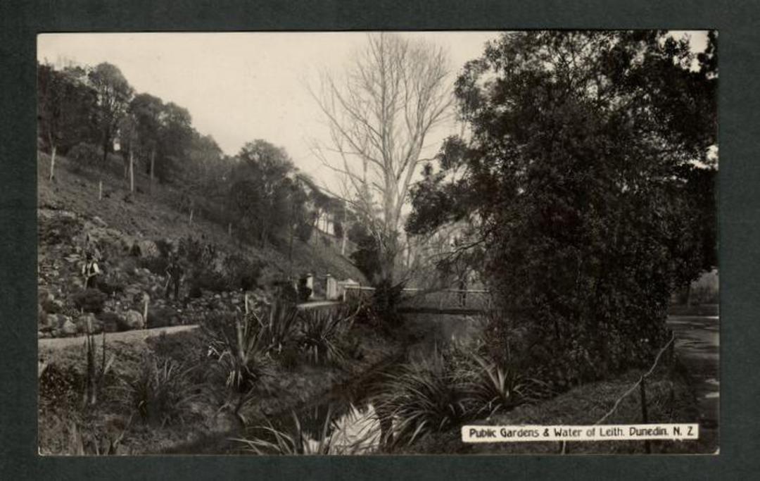 Real Photograph of Public Gardens and Water of Leith Dunedin. - 49197 - Postcard image 0