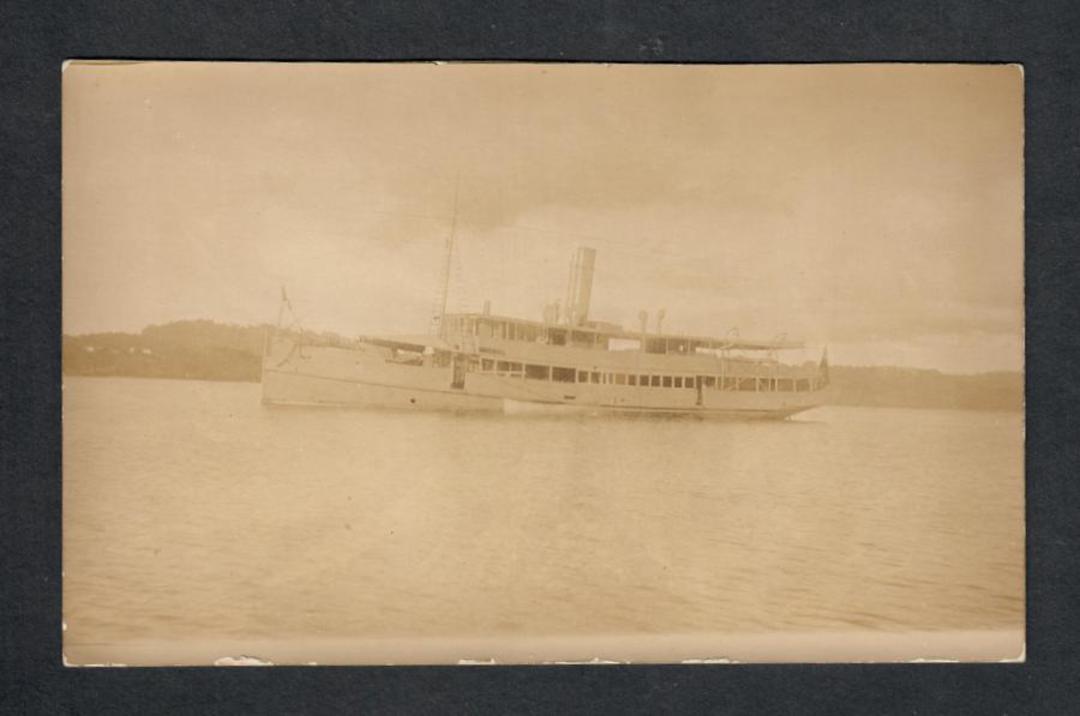 Real photograph of unidentified ship. Probably New Zealand. - 40336 - Postcard image 0