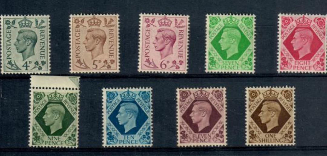 GREAT BRITAIN 1937 Geo 6th Definitives 4d to 1/-. - 21452 - UHM image 0