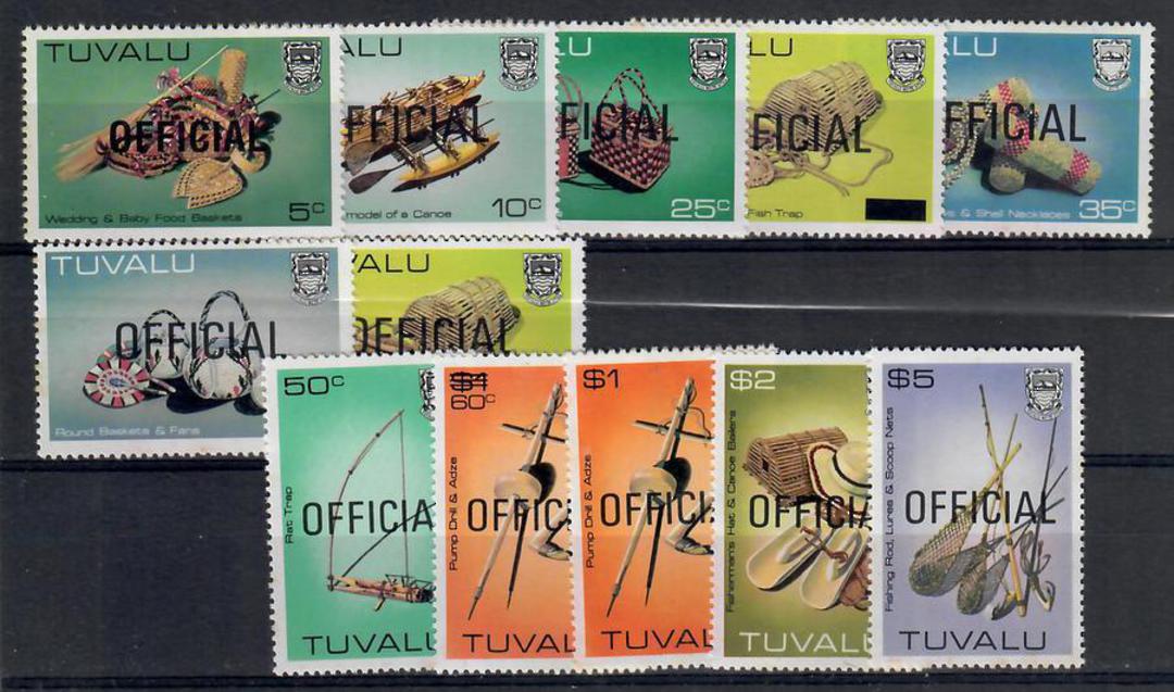 TUVALU 1983 Officials. Part set of 12. Missing the three issued on 30/4/84. - 22007 - UHM image 0