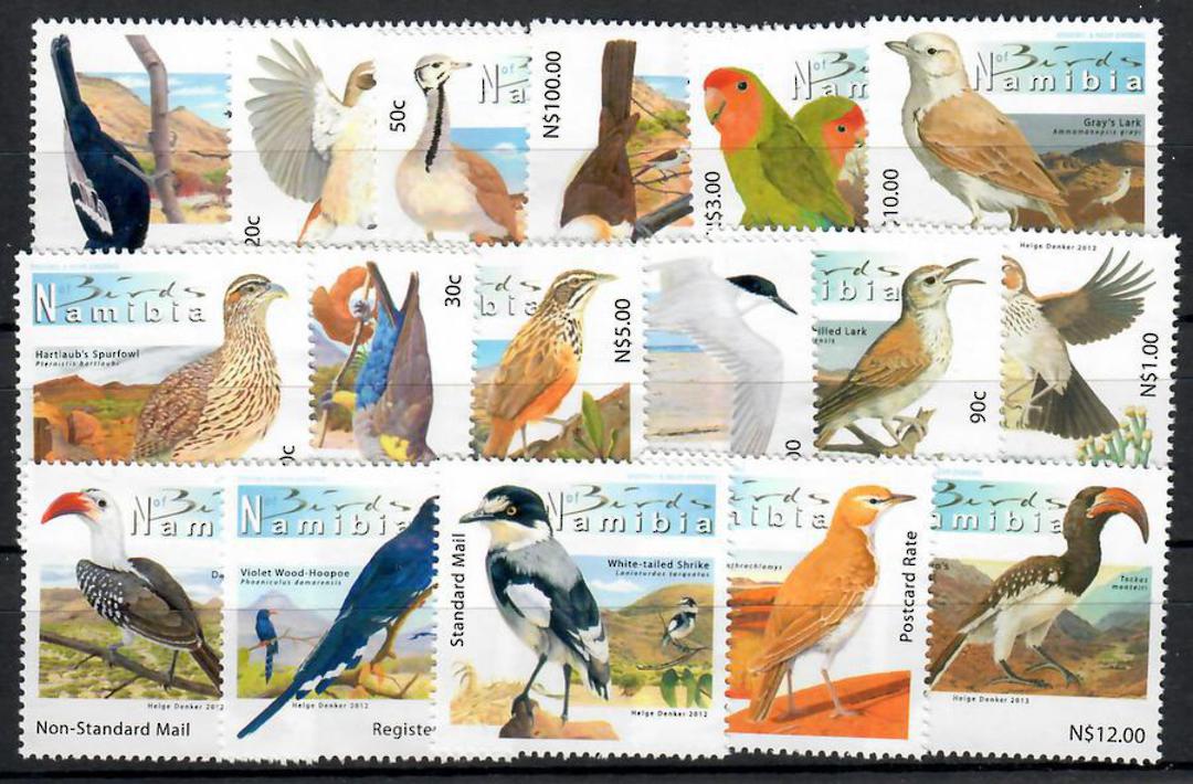NAMIBIA 2013 Definitives Birds. Set of 17. - 22460 - UHM image 0