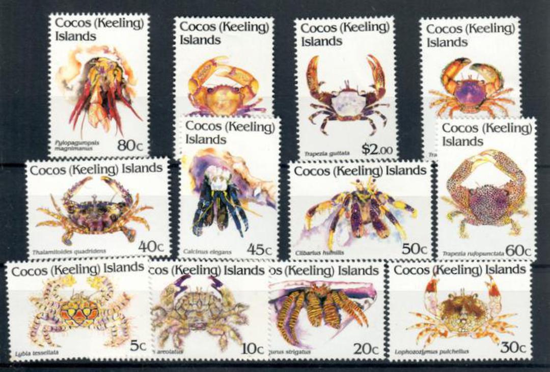 COCOS (KEELING) ISLANDS 1992 Crabs. Set of 12. - 20275 - UHM image 0