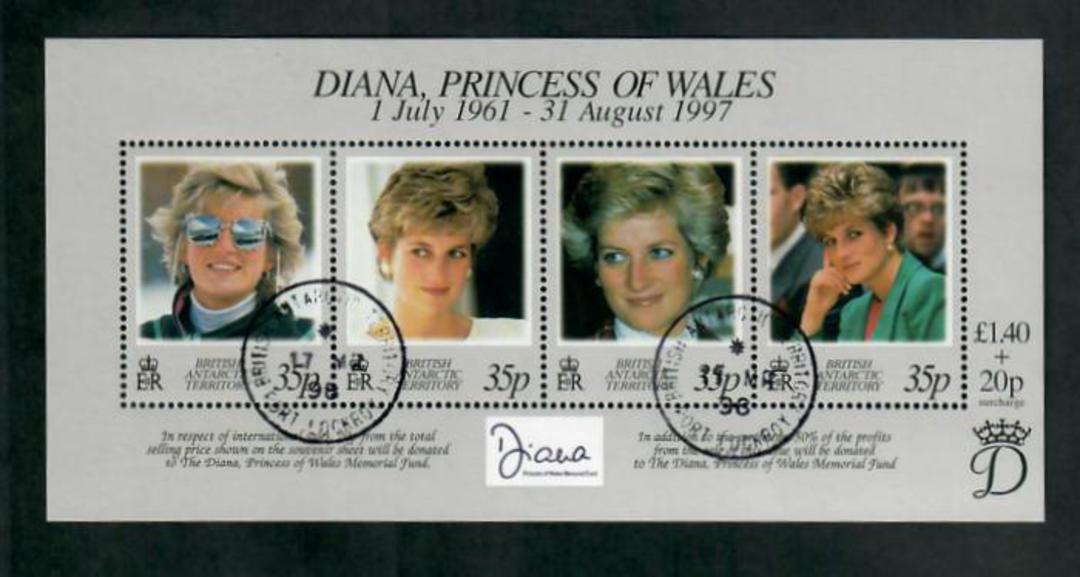 BRITISH ANTARCTIC TERRITORY 1998 Diana, Princess of Wales Commoration. Miniature Sheet. - 51169 - VFU image 0