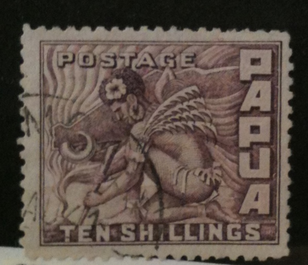 PAPUA 1932 Definitive 10/- Violet. - 72043 - FU image 0
