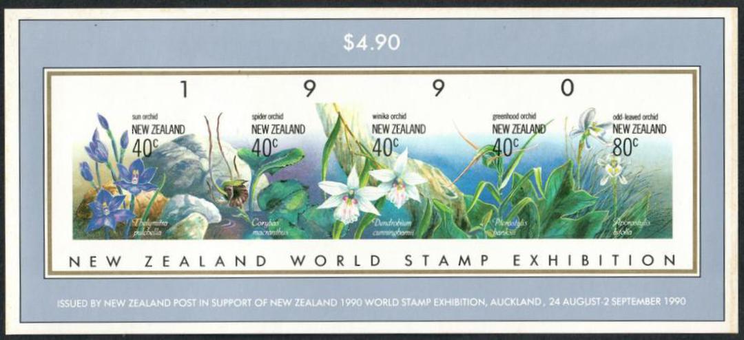 NEW ZEALAND 1990 Orchids . Imperf mini sheet in the season ticket. - 30923 - UHM image 1