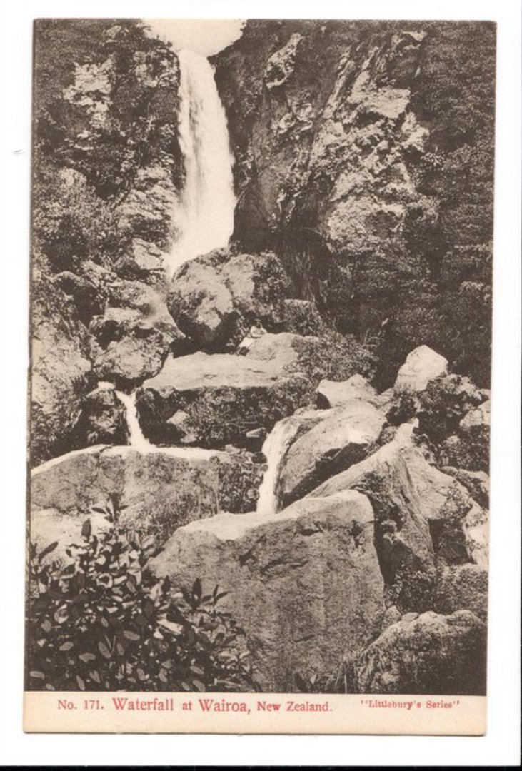 Postcard of Waterfall at Wairoa Rotorua. - 45933 - Postcard image 0