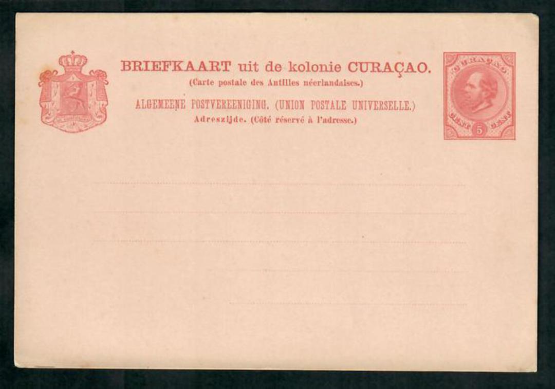 CURACAO 1873 Briefkaart in mint condition. - 31276 - PostalHist image 0