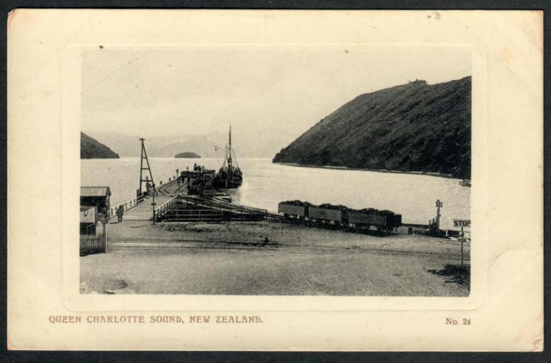 QUEEN CHARLOTTE SOUND Delightful view of coal wagons. Real Photograph - 48720 - Postcard image 0