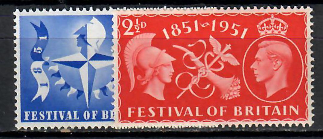 GREAT BRITAIN 1951 Festival of Britain. Set of 2. - 9062 - UHM image 0