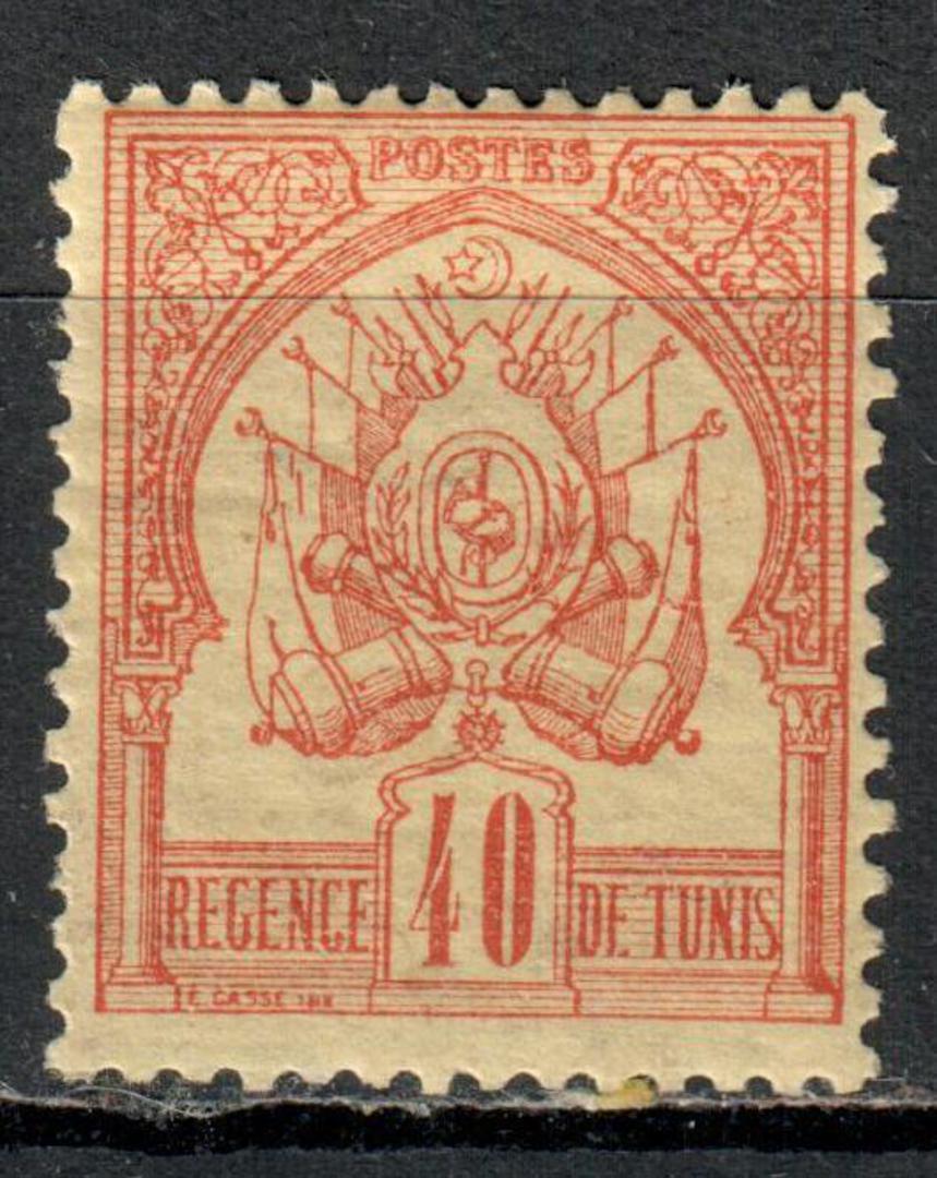 TUNISIA 1888 Definitive 40c Red on Yellow. Very lightly hinged. - 8878 - LHM image 0