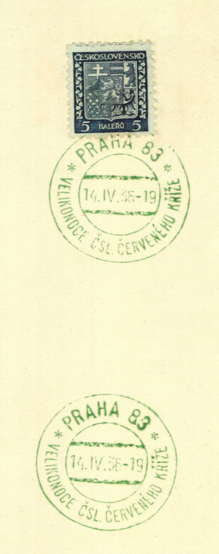 CZECHOSLOVAKIA 1929 Definitive with Special Postmark dated 14/4/1936. - 35577 - PostalHist image 0