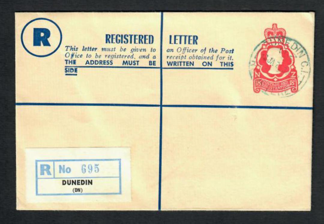 NEW ZEALAND 1971 Registered Letter on 18c Postal Stationery from Dunedin. - 31532 - PostalHist image 0