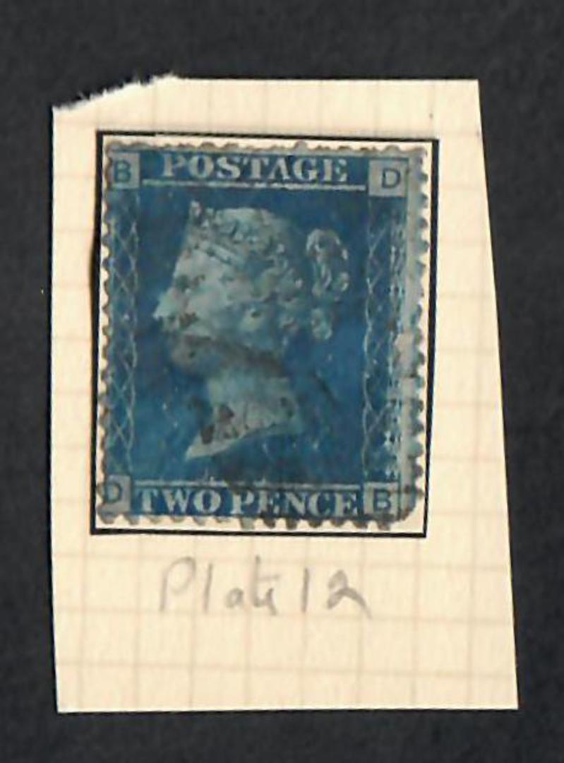 GREAT BRITAIN 1840 2d Blue. Plate 12. - 70313 - Used image 0