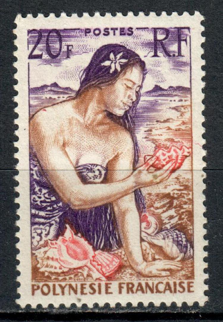 FRENCH POLYNESIA 1958 Definitive 20fr Deep Slate-Blue and Lilac. Slight adhesion. - 75988 - UHM image 0