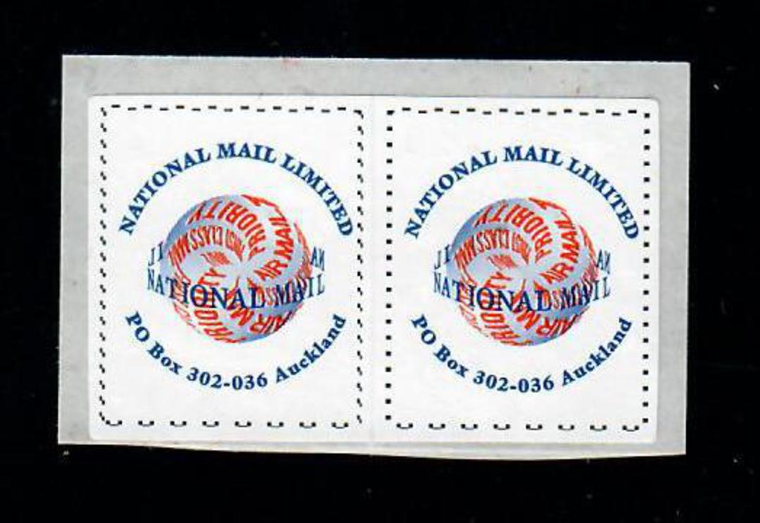 NEW ZEALAND Alternative Postal Operator National Mail Limited 1998 Self-Adhesive Postage Labels joined pair. This company was a image 0