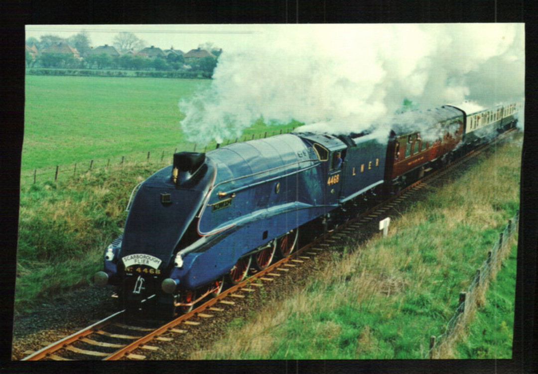 Modern Coloured Postcard of LNER Class A4 #4468 Mallard. - 440015 - Postcard image 0