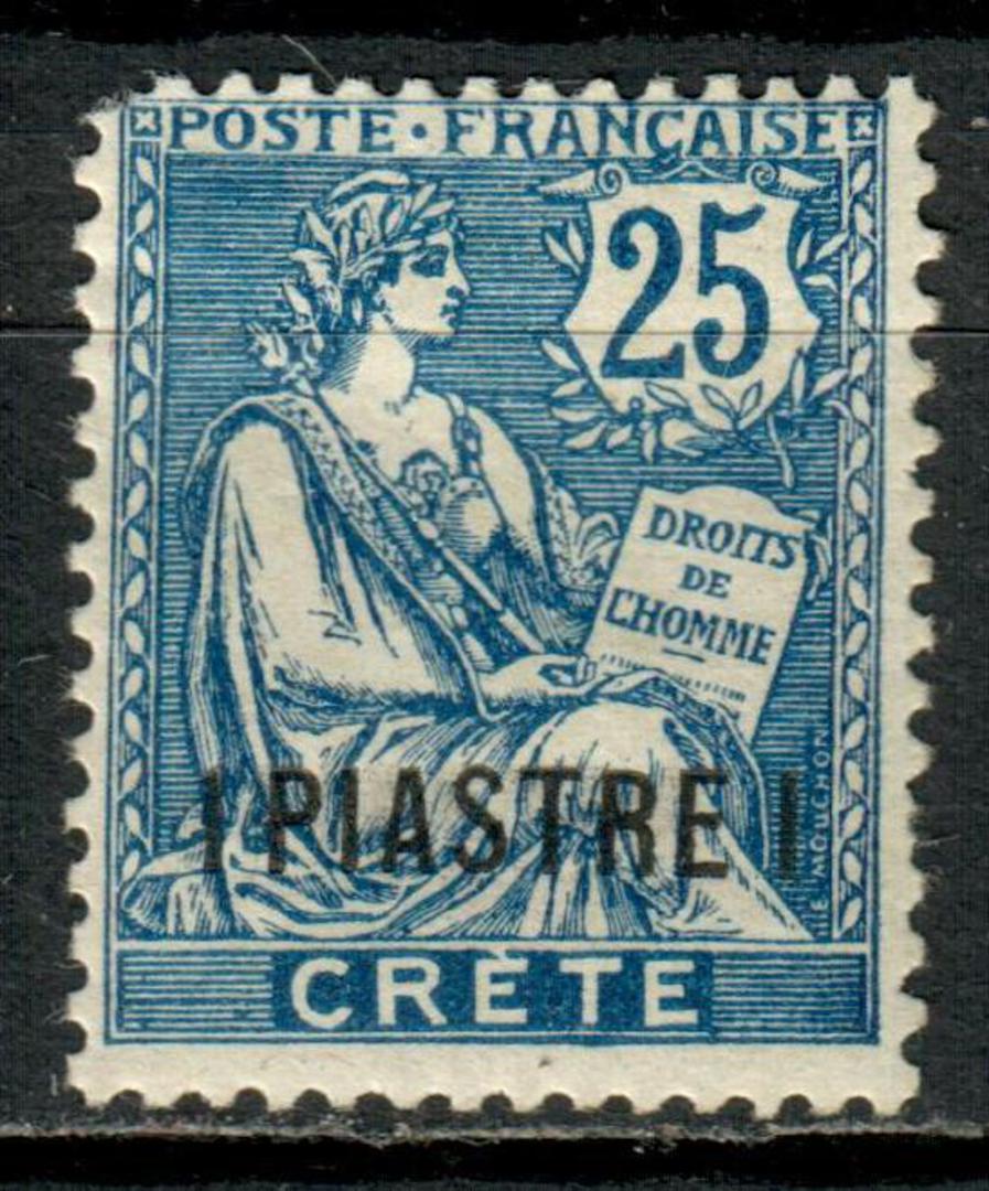 FRENCH POST OFFICES IN CRETE 1903 Definitive 1p on 25c Blue. - 72377 - VFU image 0